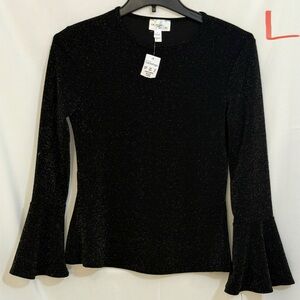 Morgan Taylor Black Sparkle Blouse